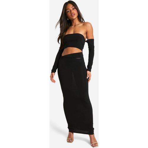 Vestito maxi seducente a maniche lunghe con cut-out - boohoo - Modalova