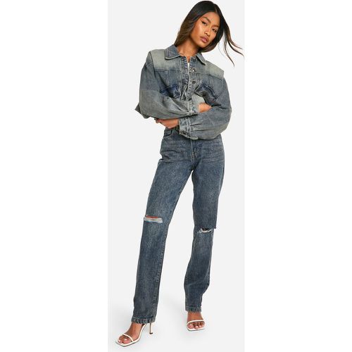 Jeans dritti Basics a vita alta - boohoo - Modalova