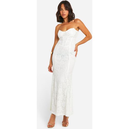 Vestido Maxi Estilo Corsé De Encaje - boohoo - Modalova