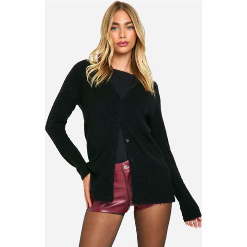 Cardigan extra comodo in maglia a coste morbide - boohoo - Modalova