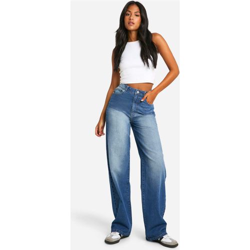 Jeans a gamba super ampia Tall Basics a vita alta - boohoo - Modalova