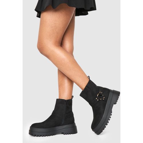 Botas Chelsea Gruesas Con Plataforma Y Detalle De Anillo - boohoo - Modalova