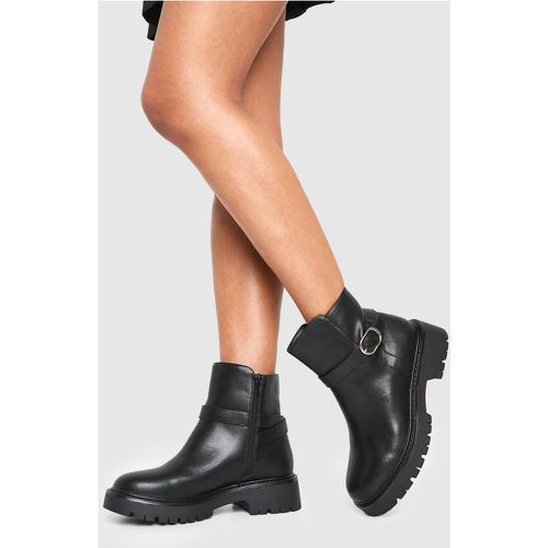 Botas Chelsea De Holgura Ancha Gruesas Con Hebilla - boohoo - Modalova