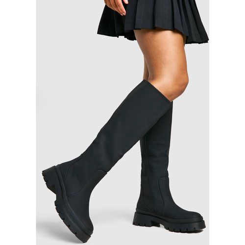 Botas De Caña Alta De Goma, Negro - boohoo - Modalova