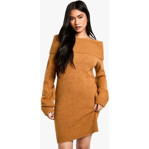 Vestido Jersey Mini De Canalé Con Escote Bardot - boohoo - Modalova