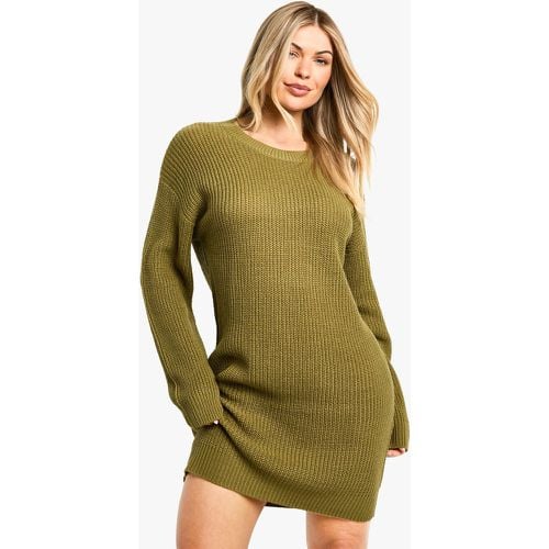 Vestido Jersey Básico Con Cuello De Caja - boohoo - Modalova