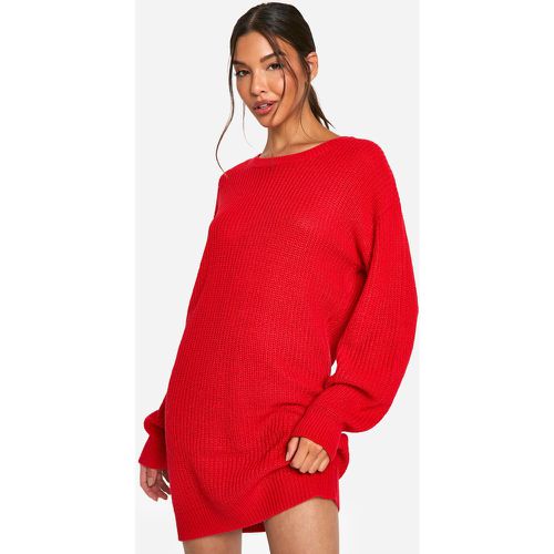 Vestido Jersey Básico Con Cuello De Caja - boohoo - Modalova