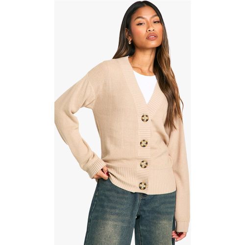 Cardigan oversize extra comodo in maglia a coste Premium - boohoo - Modalova