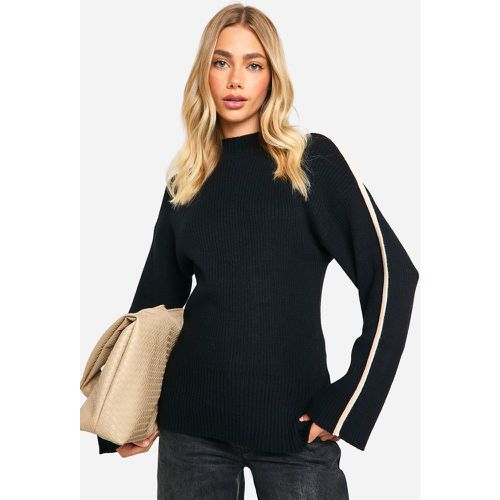 Jersey Oversize De Punto Con Cuello De Caja Y Detalle De Unión - boohoo - Modalova