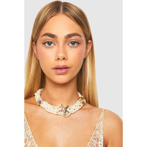 Statement Layered Pearl Starfish Necklace - boohoo - Modalova