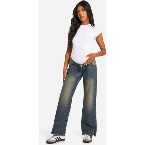 Jeans dritti Premaman Basic con spacco sul fondo - boohoo - Modalova