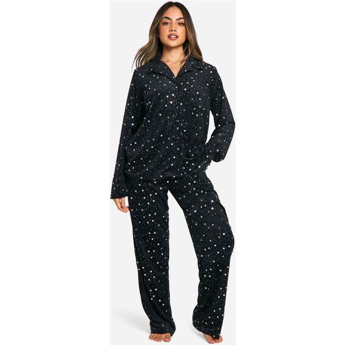 Pijama De Forro Polar Con Estrellas Metálicas - boohoo - Modalova