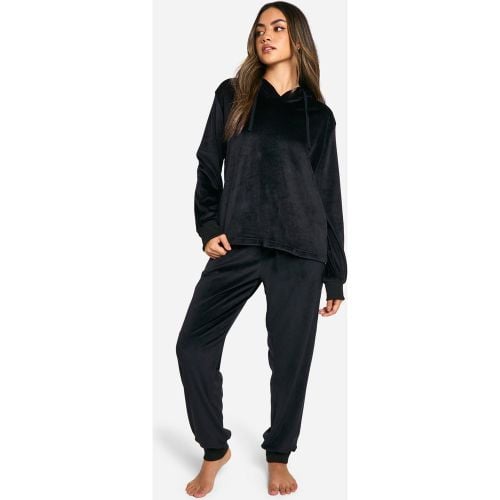 Conjunto De Pantalón Deportivo Y Sudadera Con Capucha De Velvetón - boohoo - Modalova