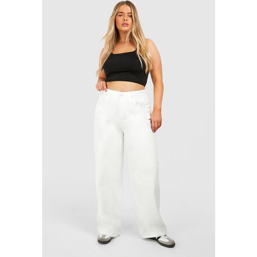 Jeans dritti Plus Size, Bianco - boohoo - Modalova