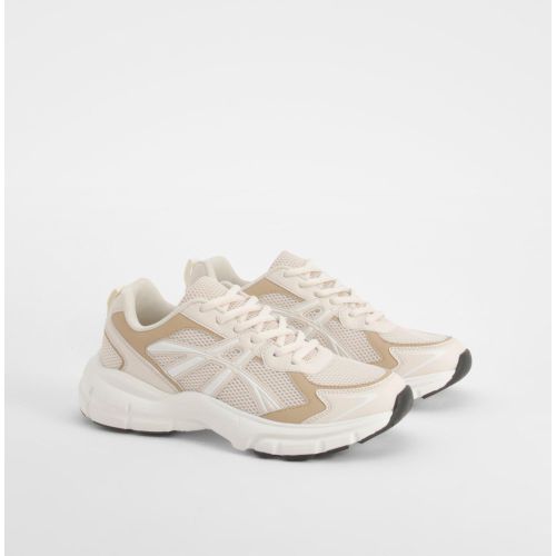 Zapatillas Deportivas Dad Gruesas Con Rayas En Contraste - boohoo - Modalova