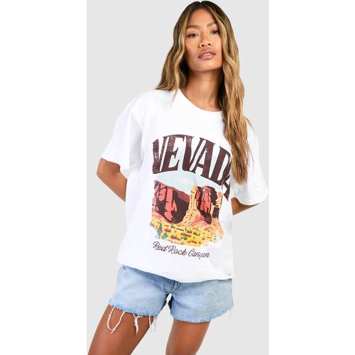 Nevada Oversized T-Shirt, Blanco - boohoo - Modalova