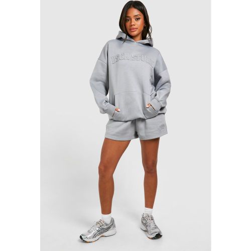 Sudadera Oversize Con Capucha Y Aplique De Tela Propia - boohoo - Modalova