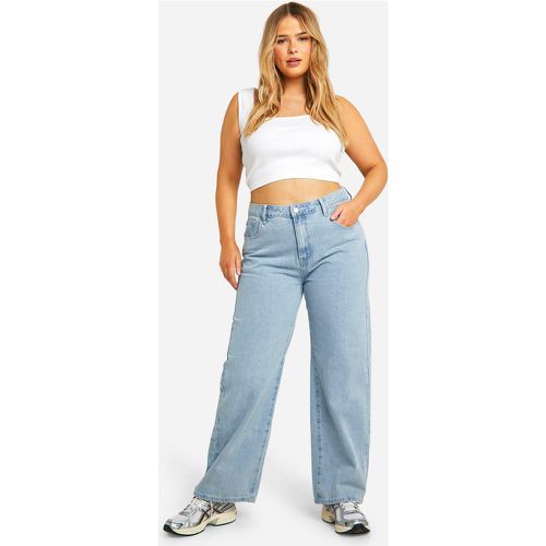 Jeans dritti Plus Size in lavaggio acido - boohoo - Modalova