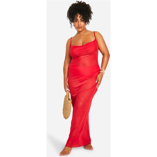 Vestito maxi da mare Plus Size con scollo a cappuccio - boohoo - Modalova