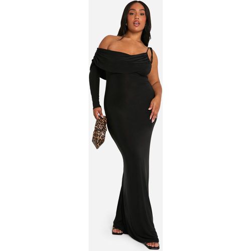 Vestito maxi Plus Size seducente a maniche lunghe con scollo a cappuccio - boohoo - Modalova