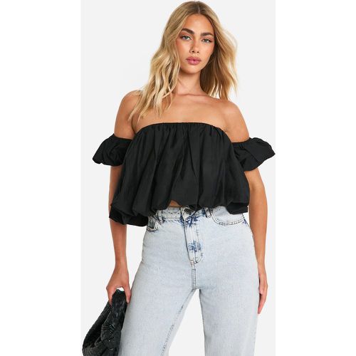 Top a palloncino in cotone popeline - boohoo - Modalova