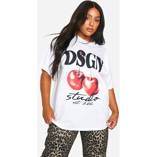 T-shirt Plus Size oversize Dsgn Cherry - boohoo - Modalova