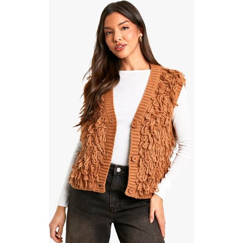 Gilet in maglia spessa con cuciture arricciate - boohoo - Modalova