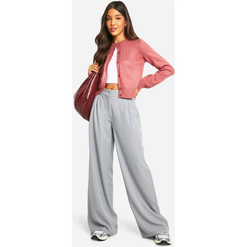 Pantalón Dad Holgado Con Raya Diplomática - boohoo - Modalova