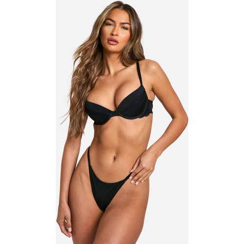 Tanga Básico Essentials, Negro - boohoo - Modalova