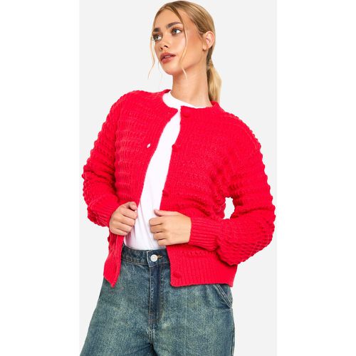 Cardigan in maglia spessa, Rosso - boohoo - Modalova