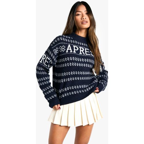 Jersey De Punto Ski Apres, Navy - boohoo - Modalova