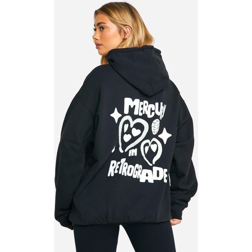 Sudadera Oversize Con Capucha Y Estampado Dsgn Studio De Corazón - boohoo - Modalova