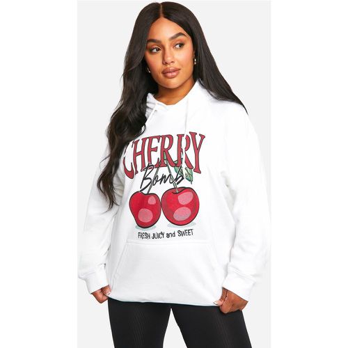 Felpa Plus Size oversize Cherry Bomb con cappuccio - boohoo - Modalova