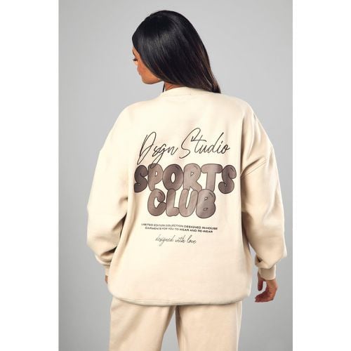 Felpa oversize con slogan Dsgn Studio Sports Club - boohoo - Modalova