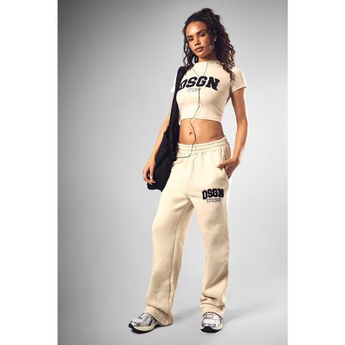 Pantalón Deportivo Oversize Con Botamanga Y Eslogan Dsgn Studio - boohoo - Modalova