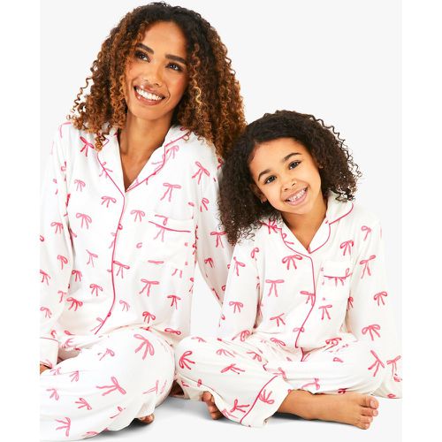 Pijama Mini Me Con Lazo, Pink - boohoo - Modalova