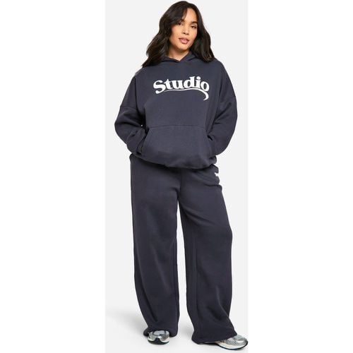 Sudadera Plus Oversize Con Capucha Y Eslogan Studio - boohoo - Modalova