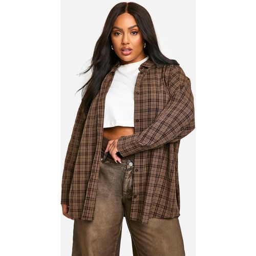 Camicia Plus Size oversize a quadri misti - boohoo - Modalova