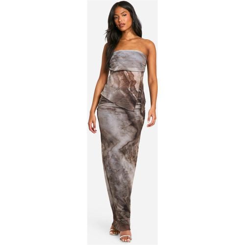 Falda Tall Maxi Con Estampado Abstracto - boohoo - Modalova