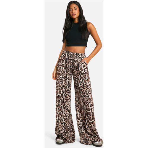 Pantalón Tall De Pernera Ancha Con Estampado Animal - boohoo - Modalova