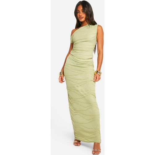 Falda Maxi Texturizada, Verde - boohoo - Modalova