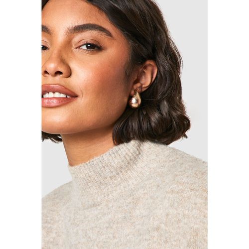 Textured Statement Tear Drop Earrings - boohoo - Modalova