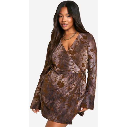 Vestito scaldacuore Plus Size in devoré - boohoo - Modalova