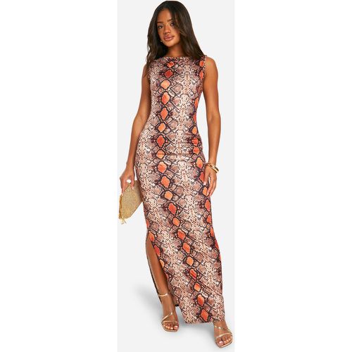 Vestito maxi in pelle di serpente - boohoo - Modalova