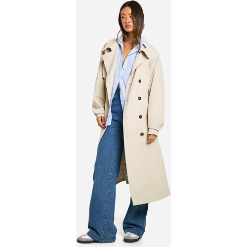 Gabardina Tall Oversize Con Mangas De Ranglán - boohoo - Modalova