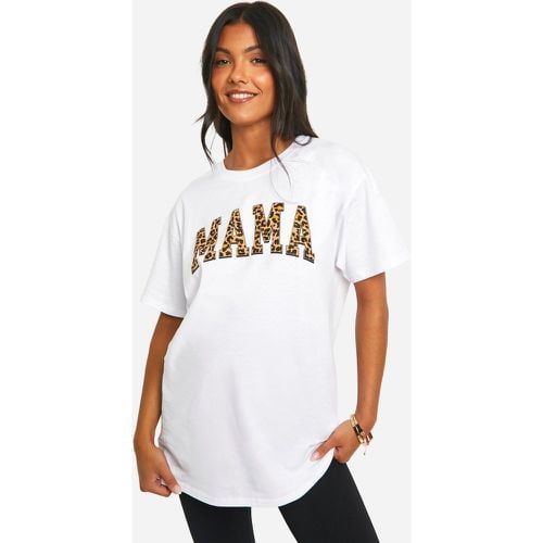 T-shirt Premaman oversize con stampa leopardata Mama - boohoo - Modalova