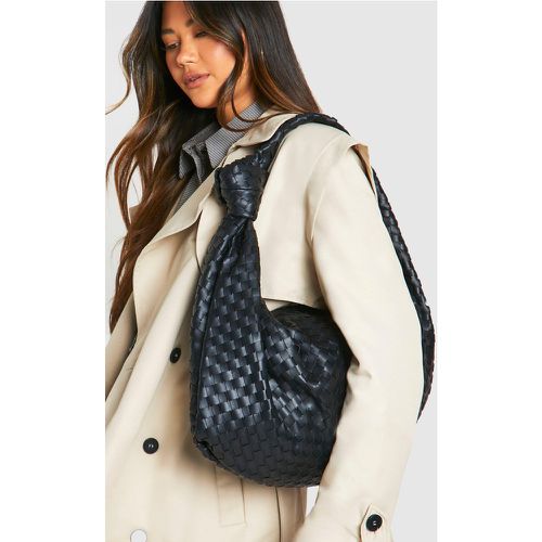 Bolso De Hombro Oversize De Tela Con Nudo - boohoo - Modalova