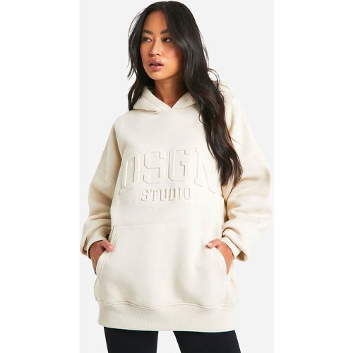 Sudadera Oversize Con Capucha Y Estampado Dsgn Collegiate - boohoo - Modalova