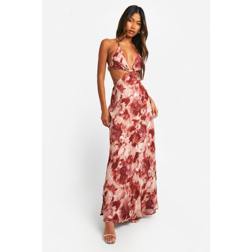 Vestito maxi in jacquard con cut-out - boohoo - Modalova