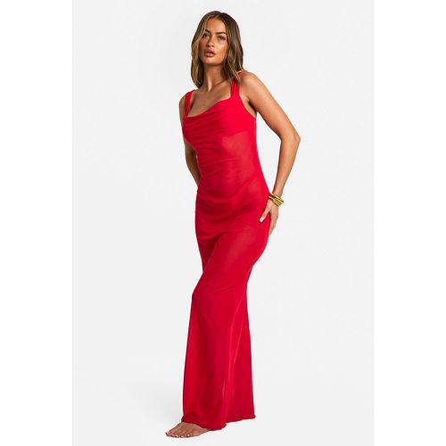 Vestido Maxi Para La Playa Con Escote Plisado - boohoo - Modalova